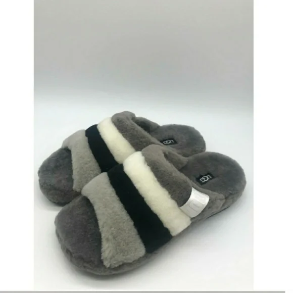 UGG | Shoes | Ugg Mens Fluff Stripes Sandals | Poshmark display picture 2